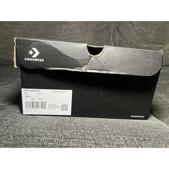 Unisex Converse Sneakers Size 9/11 Chuck Taylor Black/Papyrus Mid Top CTAS - Picture 10 of 10